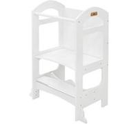 Joyz Tour d'Apprentissage pour Enfants 2in1 avec Tableau Noir, Chaise d'Observation Weiß G