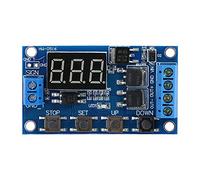 Joyzan Temporisateur Cycle Arrêt, DC 5V-36V Relais Minuterie Déclenchement | Contrôle Temporisation Module Commutation Affichage LED 0,1s à 999 Tempor Infini Marche ArrêT Commutateur Interrupteur Retard