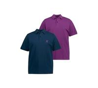 JP 1880 702637 Lot de 2 t-Shirts, Basiques, à col Rond, pour Homme, Grandes Tailles, Grandes Tailles, Tailles L-8XL, jusqu'à 8XL, Violet, L
