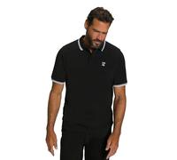 JP 1880 802789 Polo pour Homme Grandes Tailles Grandes Tailles L à 8XL Coupe Ventrale Piqué Manches mi-Longues Jusqu'à 8 XL, Noir, XXXL