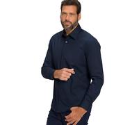 JP 1880 Hemd, Flexnamic, Kentkragen, Modern Basic Fit, BIS 7 XL Chemise, Bleu Marine, 6XL Homme