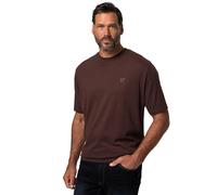 JP 1880 Hommes Grandes Tailles Grandes Tailles Vêtements Menswear L-8XL T-Shirt Coupe Ventrale Basique Manches mi-Longues XXL à 10XL 712616, Marron foncé, 6XL