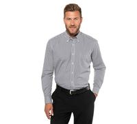 JP 1880 Hommes Grandes Tailles L-8XL Chemise, Carreaux Vichy, Jusqu'au 8XL, Comfort Fit Noir 6XL 722859 10-6XL