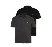 JP 1880 Hommes Grandes Tailles L-8XL Polo Manches Courtes en Coton, Lot de 2 Anthracite chiné, Noir XL 704317 11-XL