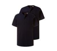 JP 1880 Hommes Grandes Tailles L-8XL T-Shirt col Rond en Coton, Lot de 2 Bleu Marine, Bleu Marine 4XL 708420 70-4XL