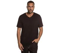 JP 1880 Hommes Grandes Tailles L-8XL T-Shirt col V en Coton, lot 2 Noir, Marine 4XL 711318 10-4XL