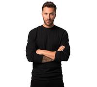 JP 1880 Hommes Grandes Tailles L-8XL T-Shirt Ventre Confort, Collection Basic. Manches Longues et col Rond. Jusqu'au 8XL. Noir 4XL 827128100-4XL