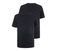 JP 1880 Hommes Grandes Tailles L-8XL Tee Shirt col Rond en Coton, Lot de 2 Bleu Marine foncé 7XL 702637 70-7XL