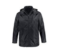 JP 1880 Hommes Grandes Tailles L-8XL Veste déperlante, avec Capuche et Fermeture à glissière - Doublure légère en Mesh Noir 7XL 809332100-7XL