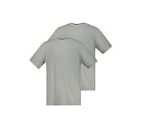 JP 1880 Lot de 2 t-Shirts Basiques pour Homme, jusqu'à 8XL, en Jersey Pur, col Rond, Coupe Confortable (Lot de 2), Gris mélangé, 3XL