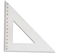 Jpc créations 954445 equerre 45° 21 cm transparent G