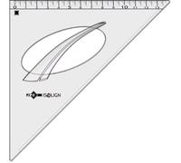 Jpc Creations Equerre Isolign En Plastique Incassable 45° Hypothénuse 21 Cm