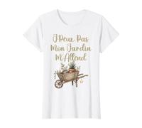 J'Peux Pas Mon Jardin M'Attend Drôle Jardinage Homme Femme T-Shirt Graphique avec Valeur, Femme, Blanc, S