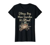 J'Peux Pas Mon Jardin M'Attend Drôle Jardinage Homme Femme T-Shirt Graphique avec Valeur, Femme, Noir, XS