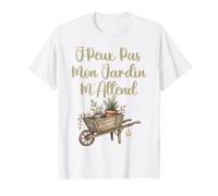J'Peux Pas Mon Jardin M'Attend Drôle Jardinage Homme Femme T-Shirt Graphique avec Valeur, Homme, Blanc, S