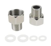 JPGhaha 2 Pièces Réduction Mamelon Raccords en Acier Inoxydable Raccords | de Tuyaux en Réduction de Connexion Douille Réducteur Adaptateur de Tuyau - Diamètre Intérieur 26mm Diamètre Extérieur 20mm