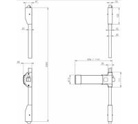 JPM Antipanique PUSHBAR 90+ - Barre de panique 3 points - Blanc