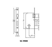 Jpm serrure en applique COF RLX A50 - Noir