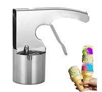 JPSDOWS Cuillère à Glace Cylindrique, GranCuillère à Crème Glacée Cylindrique en Acier Inoxydable - Fabrication Boule Crème Glacée Cylindrique en étal