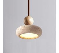 jqgxfc Petite Suspension en travertin Jaune, Style Wabi-Sabi, éclairage de Chevet Suspendu, Lustre, Salle à Manger, Bar, Cuisine, îlot de Plafond, plafonniers LED Vintage, 3000 K - Lumières Chaudes