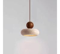 jqgxfc Petite Suspension en travertin Jaune, Style Wabi-Sabi, éclairage de Chevet Suspendu, Lustre, Salle à Manger, Bar, Cuisine, îlot de Plafond, plafonniers LED Vintage, 3000 K - Lumières Chaudes
