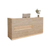 JQslycdmv Comptoir de Réception avec Tiroir Verrouillable, Éclairage LED Intégré & Plateau de Travail Design Moderne pour Accueil, Commerce & Centre de Beauté(120cm)