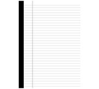 Jr. Legal Rule Pad: A5 Legal Counsel Notepad Narrow Ruled With Double Margin White, 5.83" X 8.27"/148mm X 210mm 50 Sheets/100 Pages 90gsm Paper