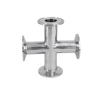 JRBJWYVV 19mm-108mm Pipe OD x 1.5"/2"/2.5"/3"/4" Tri Clamp Cross 4 Ways Splitter 304 Stainless Fitting Beer Wine(45mm OD K64mm)
