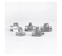 JRBJWYVV 1PC 1/8" 1/4" 3/8" 1/2" NPT Female Male Tee 3 Ways SS 304 Stainless Steel Pipe Fitting Connector Splitter Block High Pressure(BSP,Female-Male-Male_3/8")