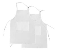 JRSHIRLEYLTD 2 pièces Kid Tablier de cuisine, unisexe tenue de cuisine durable pour enfants, tablier de cuisson durable, pour la cuisine, l'artisanat de restaurant, la peinture, le jardinage (blanc)