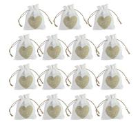 JRSHIRLEYLTD Lot de 11 petits sacs en tissu - 10 x 8 cm - Petits sacs en toile de jute - Sacs cadeaux en coton - Pour emballer de petits cadeaux publicitaires, savons (blanc)