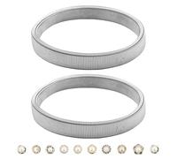 JRSHIRLEYLTD Lot de 2 supports de manches argentés avec 10 boutons amovibles, supports de manches extensibles antidérapants, porte-manchons élastiques, ensemble de supports de manches, argenté, taille