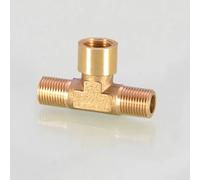 JRXFXEKW 1PCS All Types 1/8" 1/4" 3/8" Female Male Tee 3 Ways Splitter Brass Pipe Fitting Water Gas Oil DN6/DN8/DN10 Home Garden(M-F-M,1/4")