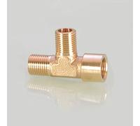 JRXFXEKW 1PCS All Types 1/8" 1/4" 3/8" Female Male Tee 3 Ways Splitter Brass Pipe Fitting Water Gas Oil DN6/DN8/DN10 Home Garden(M-M-F,1/8")