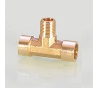 JRXFXEKW 1PCS All Types 1/8" 1/4" 3/8" Female Male Tee 3 Ways Splitter Brass Pipe Fitting Water Gas Oil DN6/DN8/DN10 Home Garden(F-M-F,3/8")