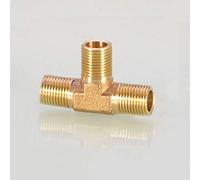 JRXFXEKW 1PCS All Types 1/8" 1/4" 3/8" Female Male Tee 3 Ways Splitter Brass Pipe Fitting Water Gas Oil DN6/DN8/DN10 Home Garden(M-M-M,1/4")