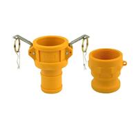 JRXFXEKW 1Pcs DN15 to DN50 Camlock Couplings 1/2" to 2" Quick Disconnect PP Pipe Fittings(Red,2")