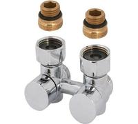 Js Anschlussarm. Design Plus,Eckf 2R-Sys,Nippel,Dn15,Ue-Mu3/4,Weiss