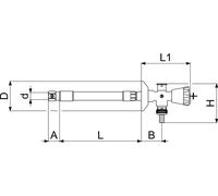 Js Frost-Tec Aussenarmatur, Rb+Rv 380-620Mm,Dn15,Gr:g/S Abschliessb