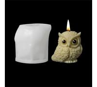 JS MOLD Moule en silicone 3D en forme de chouette, bougie - Moule en silicone - Moule en silicone - Moule en silicone - Moule en forme de chouette - Pour décoration de gâteau, bougie, bricolage