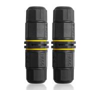JSADZKJJ Connecteur de câble électrique étanche IP68 Connecteur M20 2 pôles étanche pour l'extérieur Gamme de fils (3.5-10mm) pour l'éclairage Led extérieur 2pcs (2 pôles)