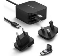 JSAUX Adaptateur secteur Chargeur mural USB-C 65W Adaptateur de voyage US UK EU Plug