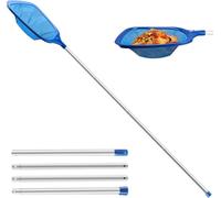 Jsdoin 161cm épuisettes de Surface pour Piscine, Filet de Piscine, épuisette Piscine avec 123CM Télescopique Réglable pour Nettoyer la Piscine, Spa, Source Chaude