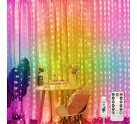 Jsdoin 360LED Guirlande Lumineuse,3.6x3M USB Rideau Lumineux Noel Intérieur,8 Modes Dimmable avec Télécommande et Minuterie, Etanche Guirlande LED Decoration de Noël, Mariage, Fenêtre (Multicolore)