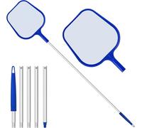 Jsdoin épuisettes de Surface pour Piscine, Filet de Piscine, épuisette Piscine avec 120CM Télescopique Réglable pour Nettoyer la Piscine Fontaine Bassins
