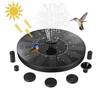 Jsdoin Fontaine Solaire Exterieure de Jardin, Pompe avec 7 Buses Abreuvoir Oiseaux Exterieur, Bains d'oiseaux, Etangs,Patio,Décoration de Jardin