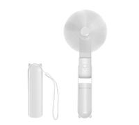 Jsdoin Mini Ventilateur Portable, Pliable Rechargeable Main USB Portatif Portable Ventilateur De Bureau, 3 Vitesses Avec Batterie Externe, pour Bureau, Extérieur (Blanc)