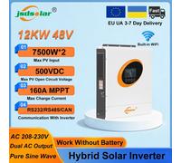 Jsdsolar Onduleur Solaire Hybride 12KW 48V 230VAC à Onde Sinusoïdale Pure, Chargeur Solaire 160A Double MPPT, Double Entrée PV avec WiFi RS232 RS485 pour Système Solaire Hors Réseau 12KW 48V WiFi