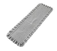 JSGHGDF Chemin de Table décoratif en Tissu Polyester à Bordure, Black | Présentoir de centre de salle à manger pour la cuisine, accent facile d ' entretien
