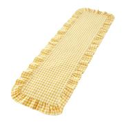 JSGHGDF Chemin de Table décoratif en Tissu Polyester à Bordure, Yellow | Présentoir de centre de salle à manger pour la cuisine, accent facile d ' entretien